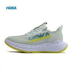 Hoka One One Carbon X3 Ltgreen Yellow White Women Men Running Shoes