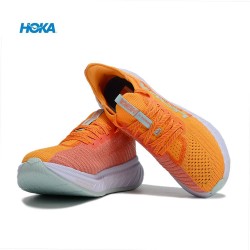 Hoka One One Carbon X3 Orange White Women Yellow Men Running Shoes