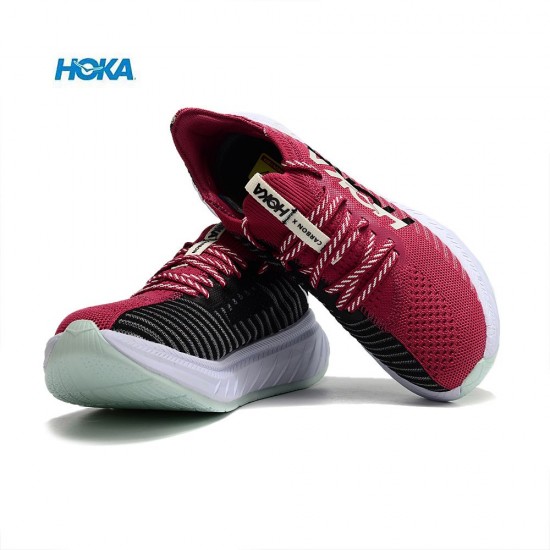 Hoka One One Carbon X3 Win-Red Black White Women Men Running Shoes
