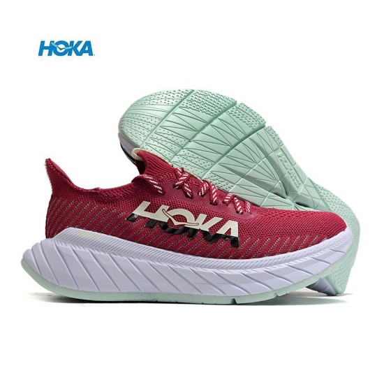 Hoka One One Carbon X3 Win-Red Black White Women Men Running Shoes