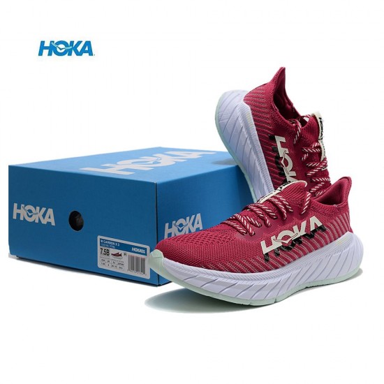 Hoka One One Carbon X3 Win-Red Black White Women Men Running Shoes