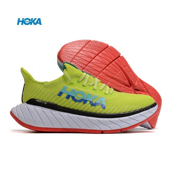 Hoka One One Carbon X3 Yellow Green Blue Red Women Men Running Shoes