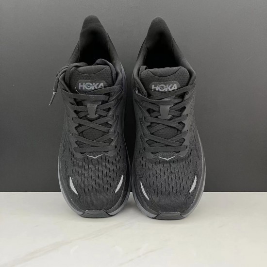 Hoka One One Clifton 8 All Black Women Men Running Shoes