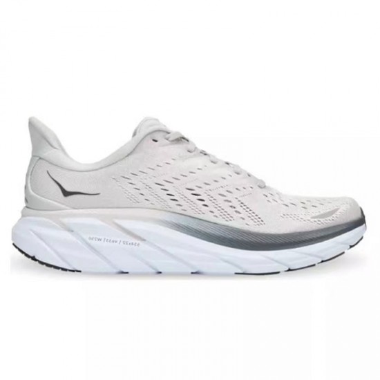 Hoka One One Clifton 8 Grey Black Women Men Running Shoes