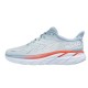 Hoka One One Clifton 8 Grey Orange Women Men Running Shoes