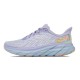 Hoka One One Clifton 8 Grey Purple Ltblue Women Men Running Shoes