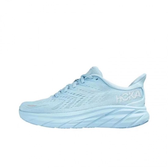 Hoka One One Clifton 8 Ltblue Women Men Running Shoes