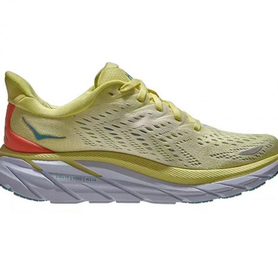 Hoka One One Clifton 8 Ltyellow White Women Men Running Shoes