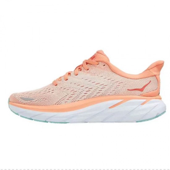 Hoka One One Clifton 8 Orange White Women Men Running Shoes