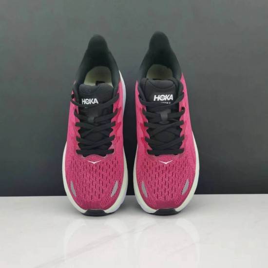 Hoka One One Clifton 8 Win-Red Black White Women Men Running Shoes