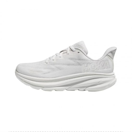 Hoka One One Clifton 9 All White Women Men Running Shoes