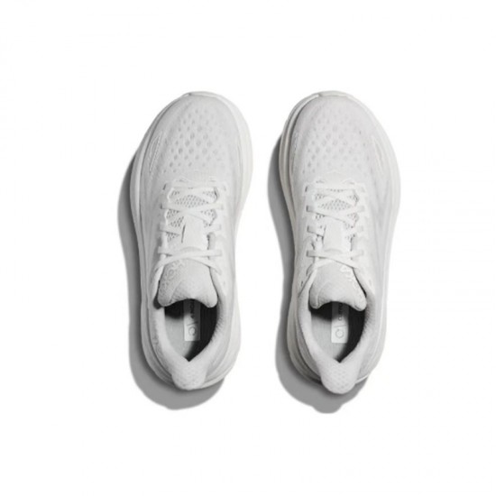 Hoka One One Clifton 9 All White Women Men Running Shoes