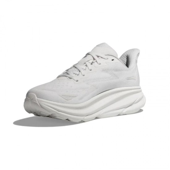 Hoka One One Clifton 9 All White Women Men Running Shoes