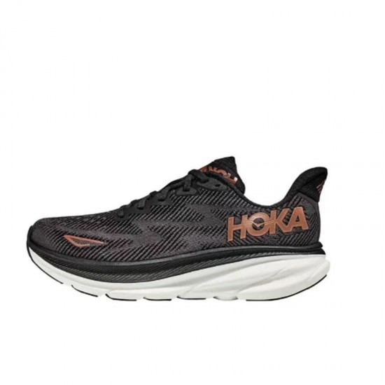 Hoka One One Clifton 9 Black Red Women Men Running Shoes