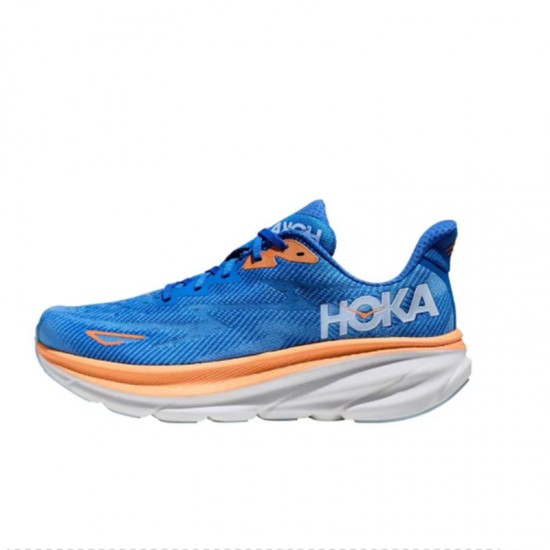 Hoka One One Clifton 9 Deep Blue Orange Women Men Running Shoes