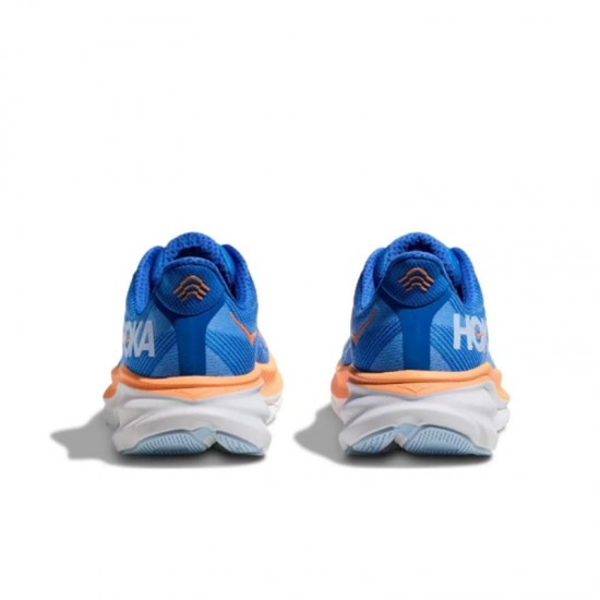 Hoka One One Clifton 9 Deep Blue Orange Women Men Running Shoes