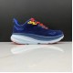 Hoka One One Clifton 9 Deep Blue Orange Women Yellow Men Running Shoes