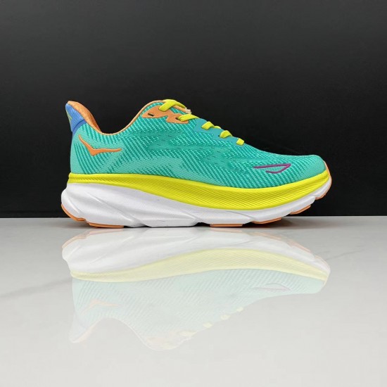 Hoka One One Clifton 9 Green Red Blue Women Men Running Shoes