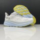 Hoka One One Clifton 9 Grey Yellow Women Men Running Shoes