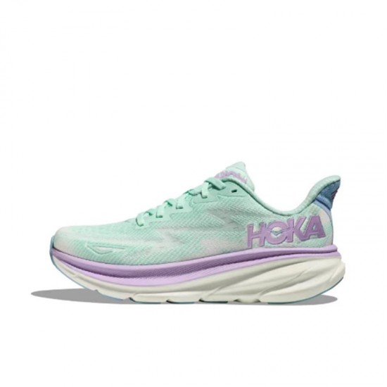 Hoka One One Clifton 9 Ltblue Purple Women Men Running Shoes