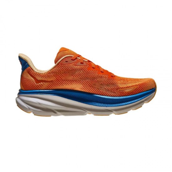 Hoka One One Clifton 9 Orange Blue Women Men Running Shoes