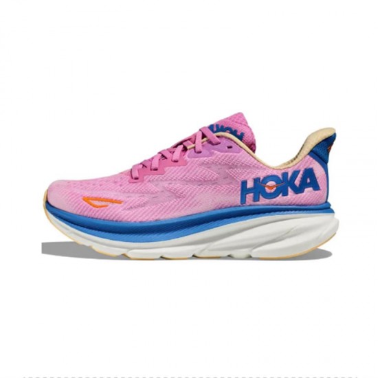 Hoka One One Clifton 9 Peach Blue Women Men Running Shoes