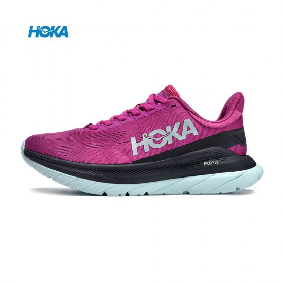 Hoka One One Mach 4 Purple Black White Women Men Running Shoes