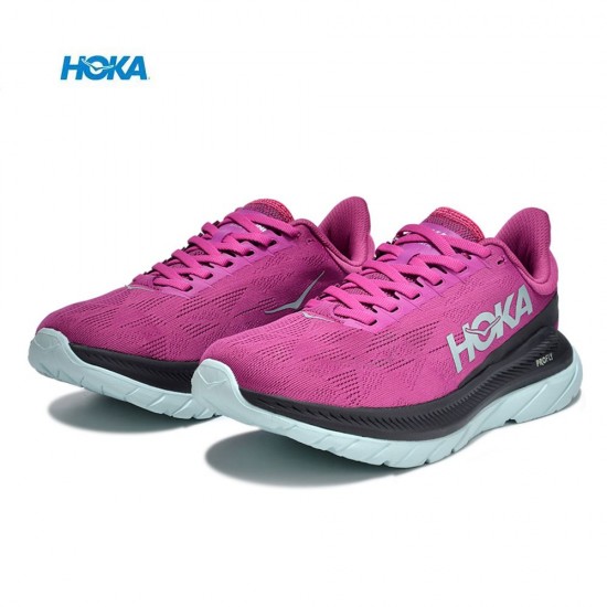 Hoka One One Mach 4 Purple Black White Women Men Running Shoes