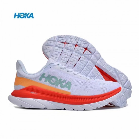 Hoka One One Mach 4 White Red Grey Women Men Running Shoes