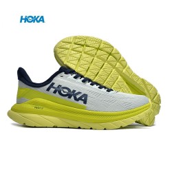 Hoka One One Mach 4 Yellow Grey Deep Blue Women Men Running Shoes