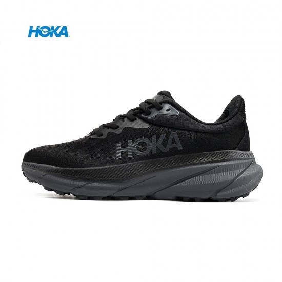 Hoka One One Mafate Speed Challenger 7 All Black Women Men Running Shoes