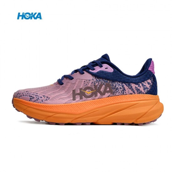 Hoka One One Mafate Speed Challenger 7 Brown Orange Women Men Running Shoes