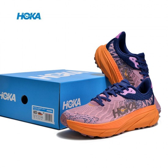 Hoka One One Mafate Speed Challenger 7 Brown Orange Women Men Running Shoes