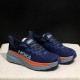 Hoka One One Mafate Speed Challenger 7 Deep Blue Orange Women Men Running Shoes