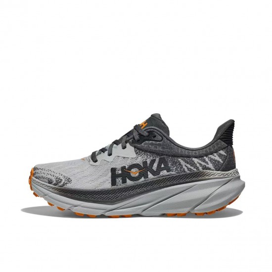 Hoka One One Mafate Speed Challenger 7 Grey Black Orange Women Men Running Shoes