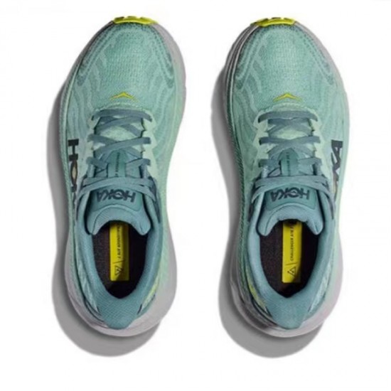 Hoka One One Mafate Speed Challenger 7 Grey Green Women Men Running Shoes