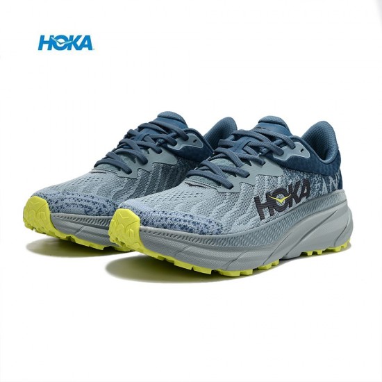 Hoka One One Mafate Speed Challenger 7 LtBlue Women Men Running Shoes