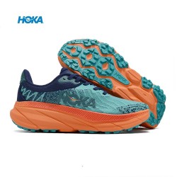 Hoka One One Mafate Speed Challenger 7 Orange Blue Women Men Running Shoes